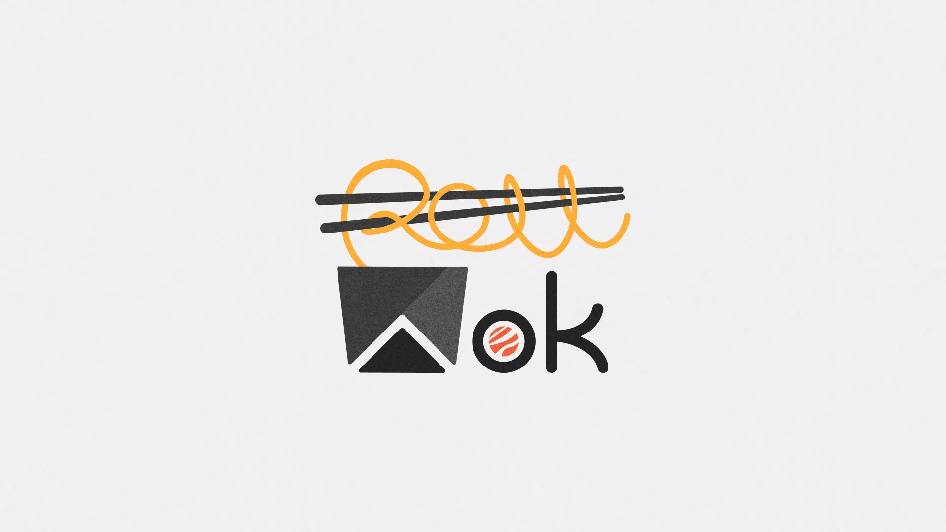 Разработка логотипа суши-бара «Roll Wok Club» в Мышкине